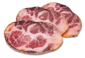  Bellota Iberian Pig Capocollo - freshly sliced